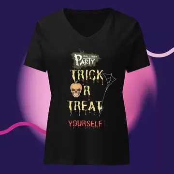 Halloween Vibes V-Neck Tee